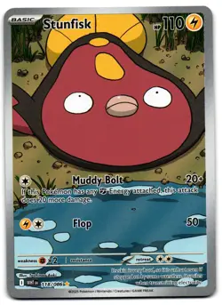 Stunfisk 118/086 - White Flare Illustration Rare Pokemon TCG - LP Card - Image 1