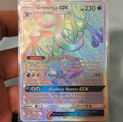 Pokemon Greninja GX 133/131 SM Forbidden Light Secret Rare Full Art Holo Card - Image 1
