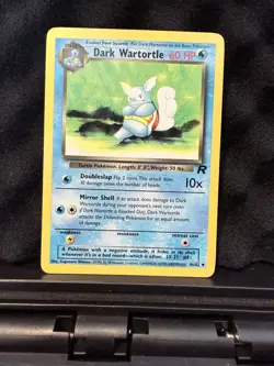 Pokemon TCG Dark Wartortle Card 46/82 LP Condition Vintage - Image 1