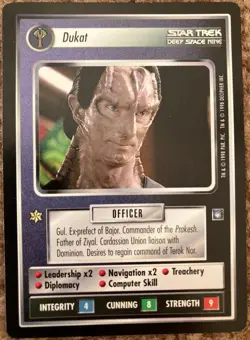 Dukat Star Trek CCG Card Game DS9 Rare LP - Image 1