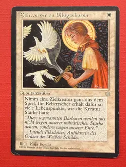 Mtg Ice Age — Swords to Plowshares German— EX - Image 1