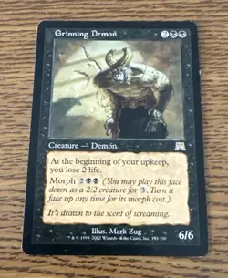 MTG Grinning Demon - Onslaught RARE MAGIC THE GATHERING LP - Image 1