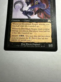 2002 Magic The Gathering Onslaught Ebonblade Reaper #141 LP - Image 3