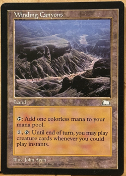 LIMITED EDITION Weatherlight Vintage MtG Winding Canyons Unplayed NM - Image 1