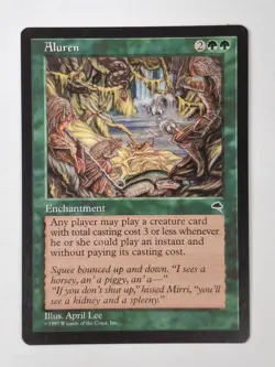 Aluren LP/NM MTG Magic the Gathering Tempest BB - Image 1
