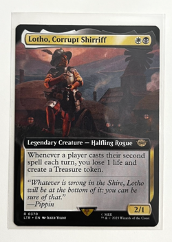 MTG – Lord of the Rings – Lotho, Corrupt Shirriff Extended – Rare 0370 - Image 1