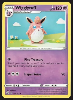 SWSH08: Fusion Strike Wigglytuff #111/264 Uncommon Pokemon Card - Image 1