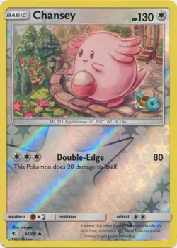 Reverse Holo Chansey 46/68 Uncommon Hidden Fates Pokemon TCG - Image 1