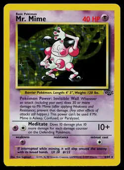 Pokemon Card - Mr. Mime Jungle 6/64 Holo Rare - Image 1