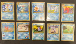 Vintage Japanese Pokemon Card Lot WOTC Era Misty Seel Croconaw Magikarp - Image 2
