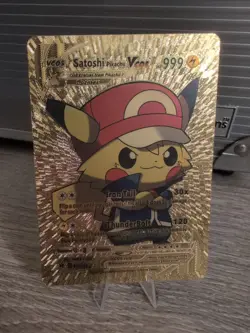 Pikachu Cosplay Ash Satoshi Gold Foil Pokemon Card Doujin 2023 READ! PICS! Anime - Image 5