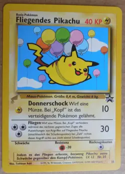 German Fliegendes Pikachu (Flying Pikachu) Black Star Promo #25 Pokemon World NM - Image 1