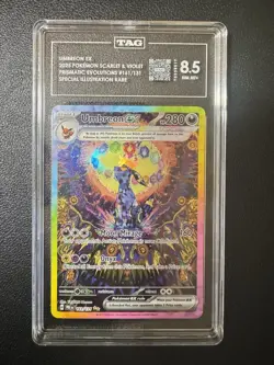 Umbreon 161/131 Prismatic Evolutions Special Illustration Rare Pokemon TAG 8.5 - Image 1