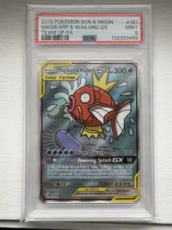 Pokemon Magikarp & Wailord GX 161/181 Team Up ALT ART PSA 9 - Image 1