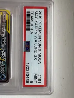 Pokemon Magikarp & Wailord GX 161/181 Team Up ALT ART PSA 9 - Image 3