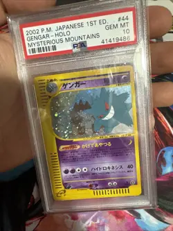GENGAR POKEMON 44 2002 MYSTERIOUS MOUNTAINS 1ST EDITION HOLO JAPANESE PSA 10 - Image 1
