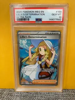 2025 POKEMON MEG EN-MEGA EVOLUTION ULTRA RARE #169 LILLIE'S DETERMINATION PSA 10 - Image 1