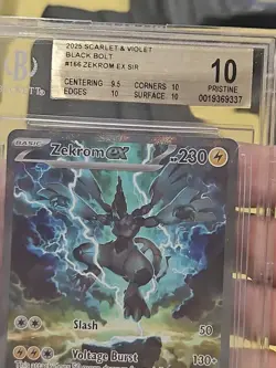 Zekrom ex 2025 Pokemon Scarlet Violet Black Bolt #166 SIR BGS 10 - Image 2