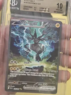 Zekrom ex 2025 Pokemon Scarlet Violet Black Bolt #166 SIR BGS 10 - Image 3