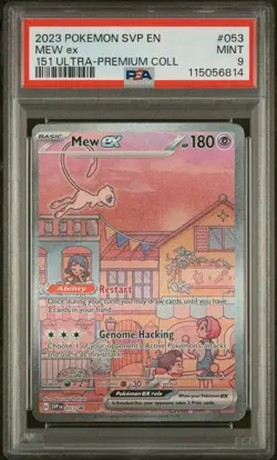 2023 POKEMON SVP EN-SV BLACK STAR PROMO 151 ULTRA-PREM COLL #053 MEW EX PSA 9 - Image 1
