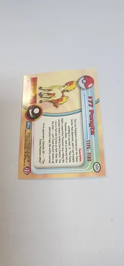 2000 Topps Pokemon TV Series 2 Ponyta #77 Foil - Image 3