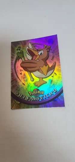 Pokemon Farfetch'd #83 Topps TV Animation Series 2 Blue Logo Holo Foil - Image 1