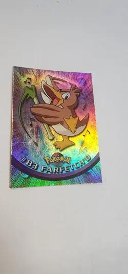 Pokemon Farfetch'd #83 Topps TV Animation Series 2 Blue Logo Holo Foil - Image 2