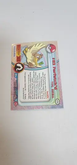 Pokemon Farfetch'd #83 Topps TV Animation Series 2 Blue Logo Holo Foil - Image 3