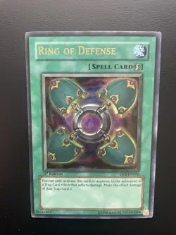 Yugioh Ring Of Defense DP2-EN026 Ultra Rare 1st Edition HP - Image 1