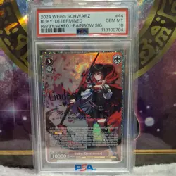 Weiss Schwarz Ruby: Determined (SP) - RWBY Premium Booster (RWBY) Rainbow PSA 10 - Image 1