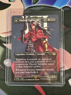 1x Vincent Valentine, Borderless Art, Final Fantasy, MTG NM - Image 1