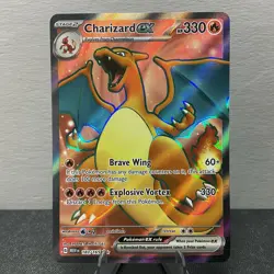 Pokemon TCG Charizard EX 183/165 Scarlet & Violet 151 Ultra Rare Card - Image 1