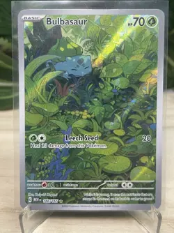 Bulbasaur 166/165 Illustration Rare 151 English Pokemon Card NM - Image 1