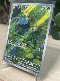 Bulbasaur 166/165 Illustration Rare 151 English Pokemon Card NM - Image 2