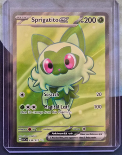Pokemon Sprigatito EX ASC: Ultra Rare Full Art Holo 251/217 Basic 200 HP Card - Image 1