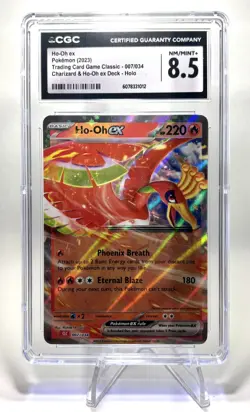 CGC 8.5 Ho-Oh EX 007/034 Charizard & Ho-Oh EX Deck Full Art Pokemon Card -Clean - Image 1