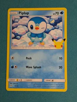 Piplup 20/25 Non-Holo McDonalds 25th Anniversary Promo Pokemon Card TCG NM/Mint - Image 1