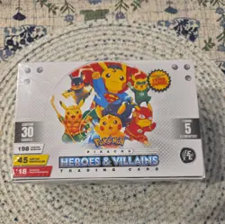 New PIKACHU Cosplay 2 HEROES & VILLAINS Cards Box 30 Packs US SELLER - Image 1