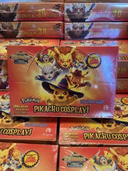 New PIKACHU Cosplay Halloween Cards Box 30 Packs US SELLER - Image 1