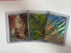 151 Pokemon TCG Charmander Bulbasaur & Squirtle Illustration Rare Card Set Clean - Image 1
