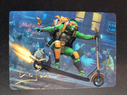 Michelangelo, On the Scene (Gold Stamped) 49/54 Art Card MTG Ninja Turtles - Image 1