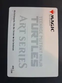 Michelangelo, On the Scene (Gold Stamped) 49/54 Art Card MTG Ninja Turtles - Image 2