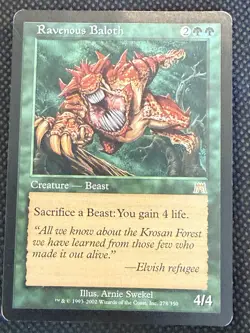 Ravenous Baloth Onslaught ONS Magic the Gathering Rare Green Beast MtG - Image 1