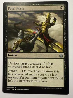 Fatal Push Aether Revolt Magic the Gathering MTG AER (057/184) Black Uncommon LP - Image 1