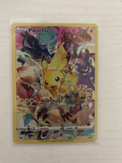 Pokemon Pikachu Secret Rare Holo Basic Card 160/159 Crown Zenith 2023 - Image 1