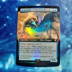 Hraesvelgr of the First Brood (Extended Art FOIL) #142 RARE Final Fantasy MTG NM - Image 1