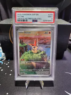 2025 POKEMON SVP VICTINI ILLUSTRATION PROMO 208 VICTINI - PSA 9 - MINT - Image 1