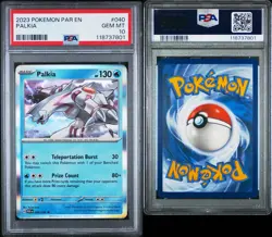 PSA 10 PALKIA #040 HOLO PARADOX RIFT 2023 POKEMON (POP 6) GEM MINT - Image 3