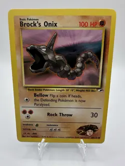 Brock’s Onix 69/132 - Gym Heroes - Vintage 1999-2000 - Pokemon TCG - Image 1