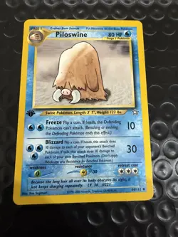 Piloswine 1st Edition 44/111 Neo Genesis Pokemon TCG Card NM 2000 - Image 1